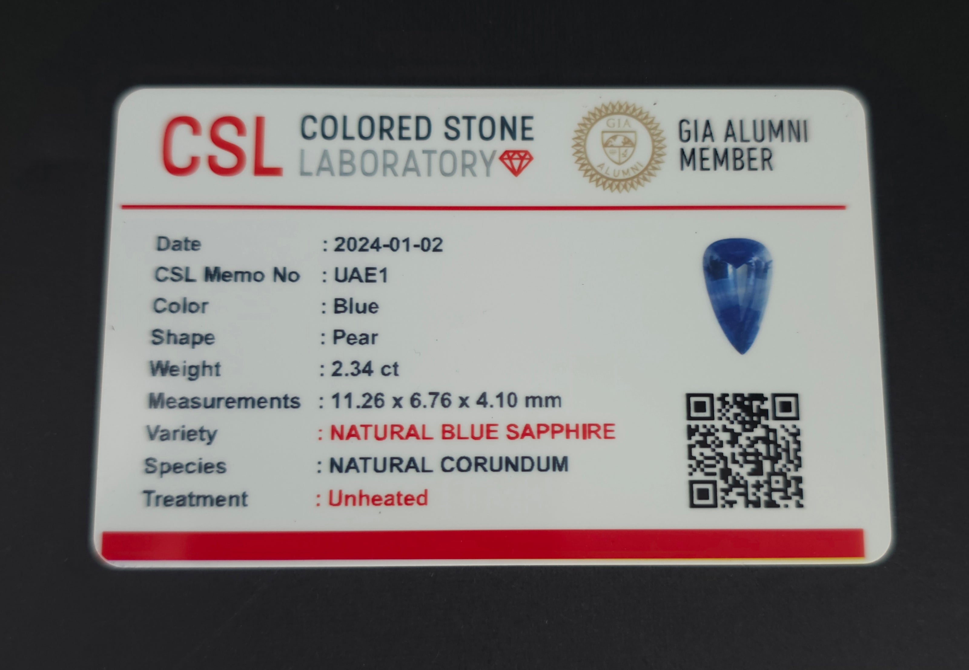 [ 2.34-Carat ] Sapphire