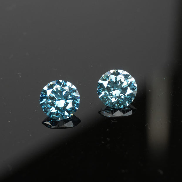 [ 2.05-Carat ] Blue Lab Diamond Pair