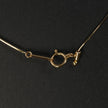 //02.quantum + 18k Yellow Gold Chain