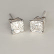 [ 18K White Gold Studs ] : : [ 2-Carat ] Lab Diamond Pair