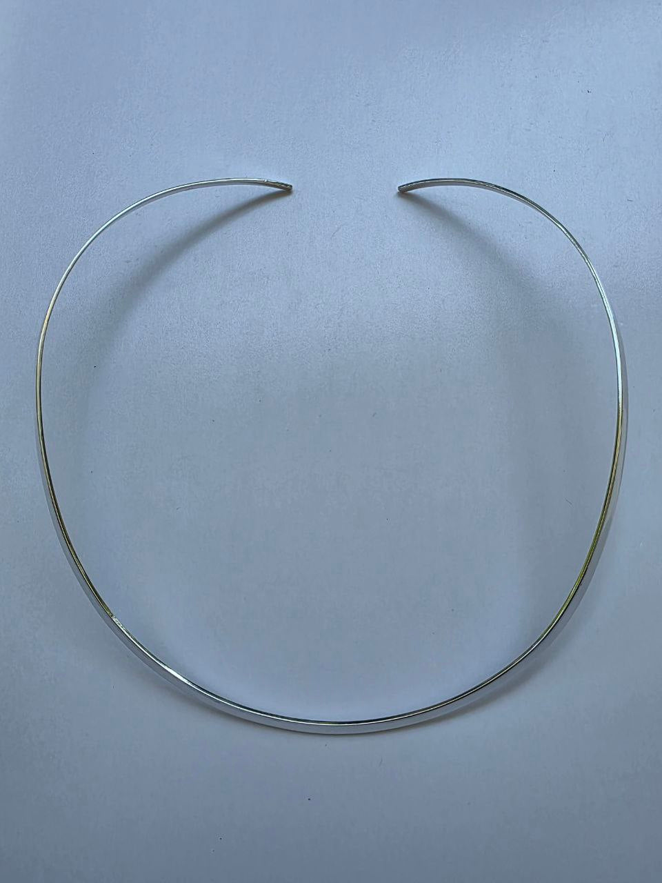 Silver Choker 4mm, curve