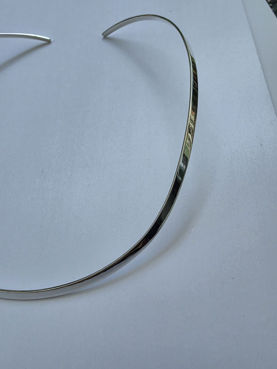 Silver Choker 4mm, curve